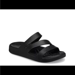 Women's Black Crocs Getaway Strappy Sandals